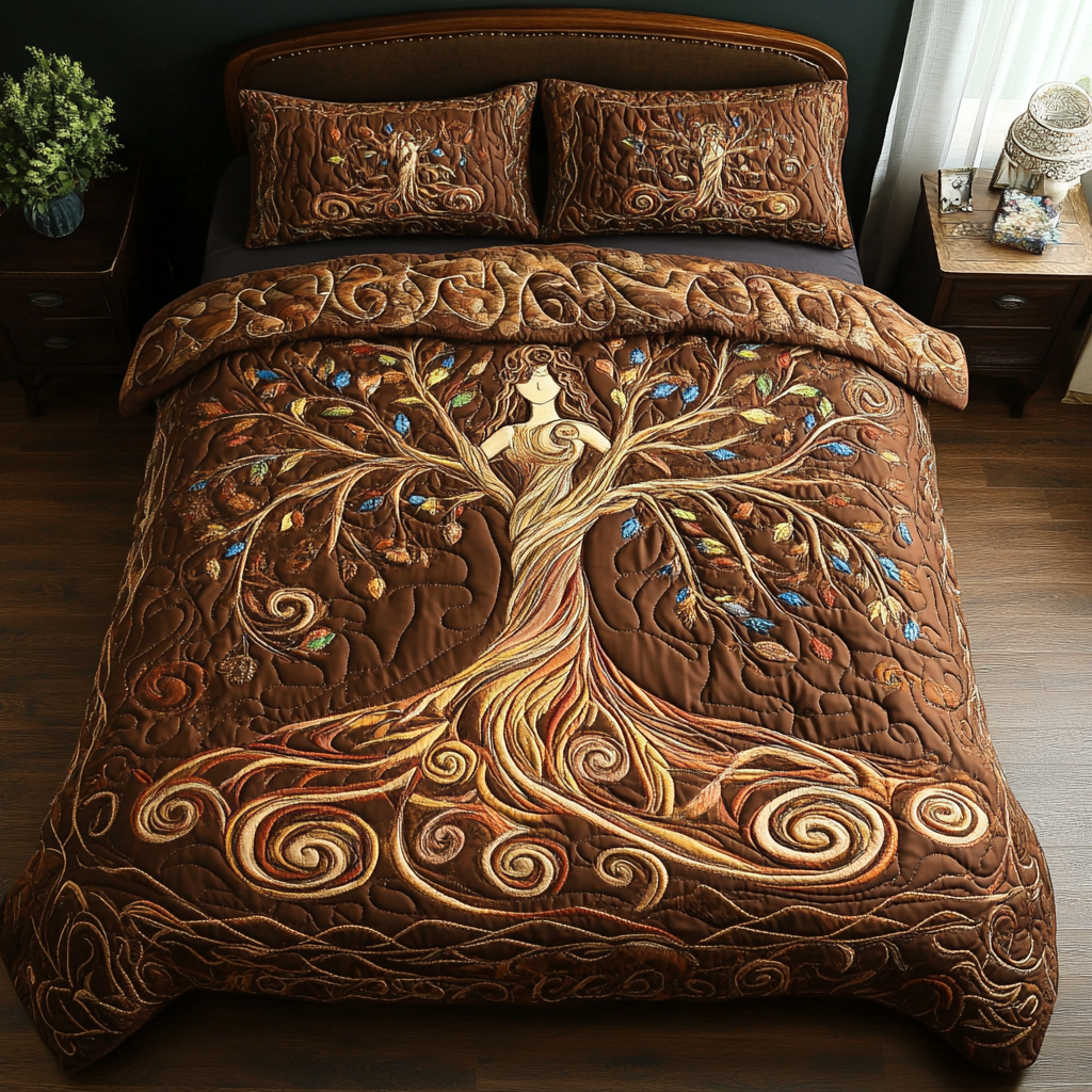 Sacred Canopy Quilted Bedding Set Bedroom Decor Ideas Tree Of Life Christmas Gifts