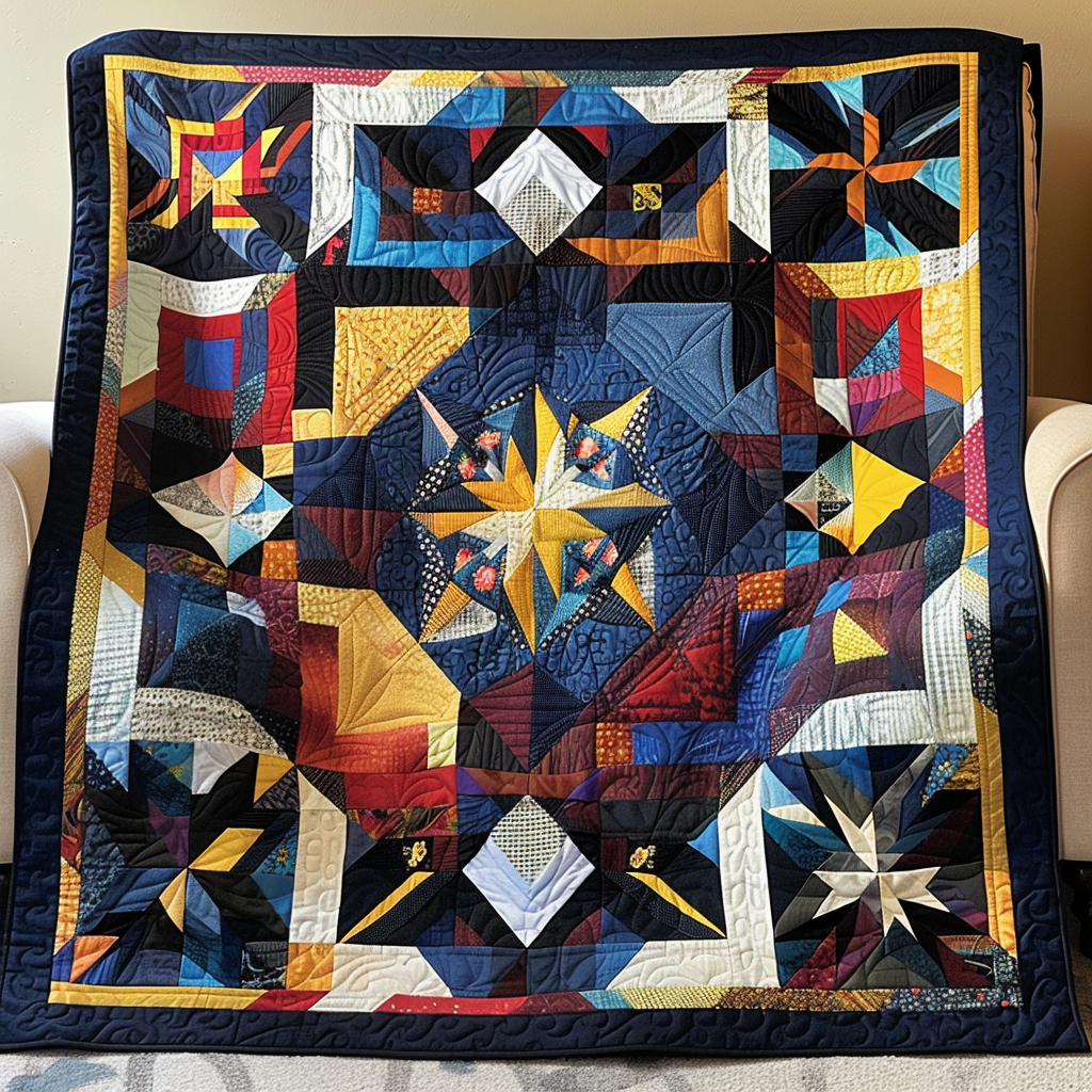 Sacred Colors Quilted Blanket Native American Indian Gifts