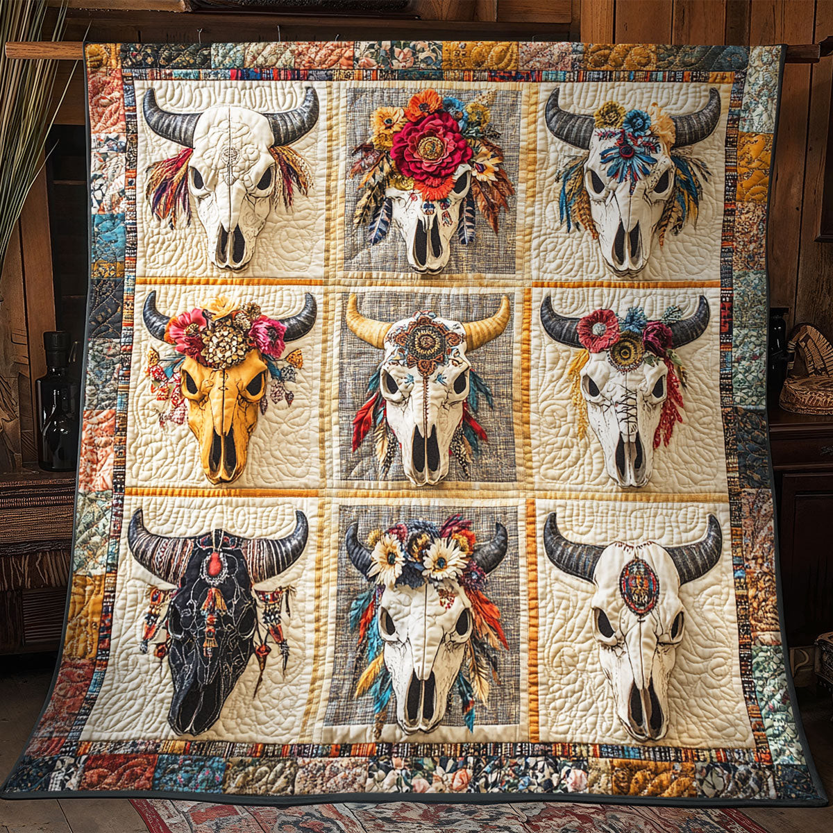 Sacred Desert Spirit Quilt Best Decoration Gift For Friends and Family on Halloween Day