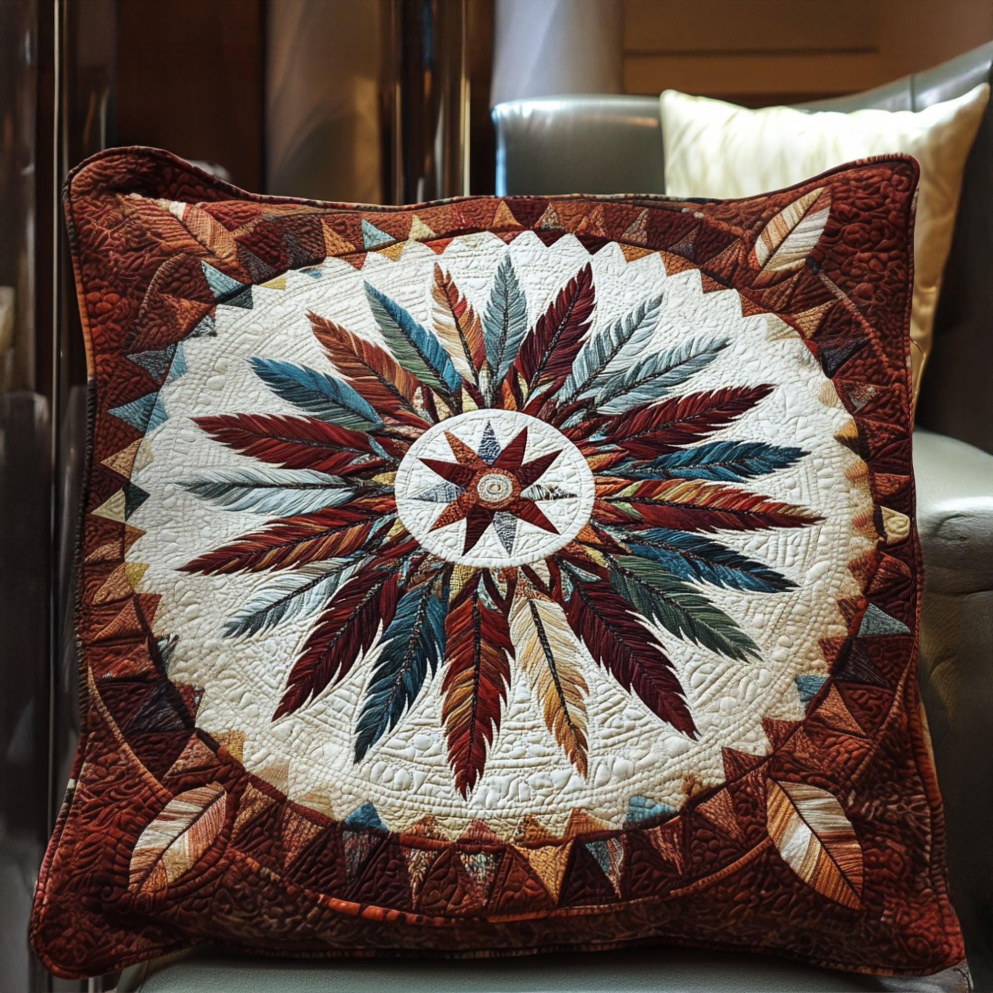Sacred Design Quilted Pillow Case Throw Pillow Cases Native American Christmas Gifts