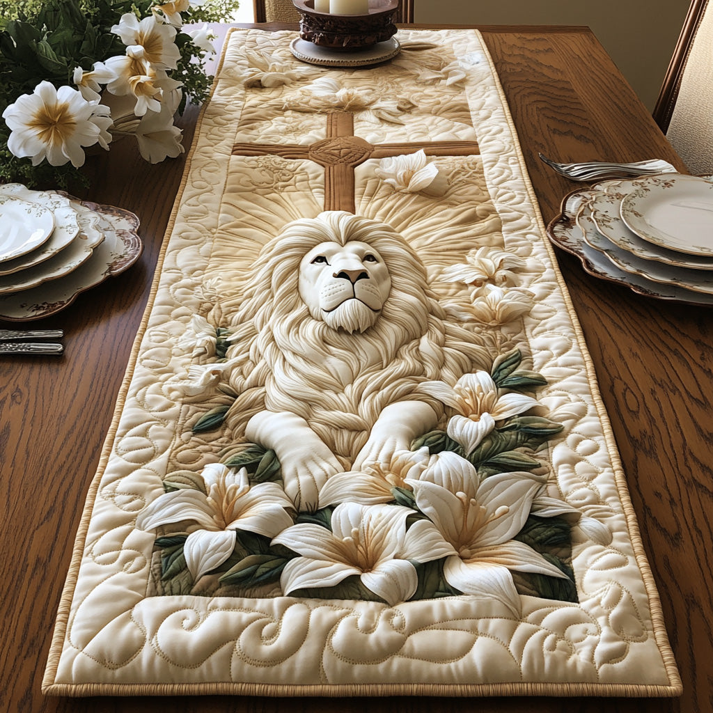 Sacred Embrace Quilted Table Runner Holiday Table Runners Unique Christian Gifts