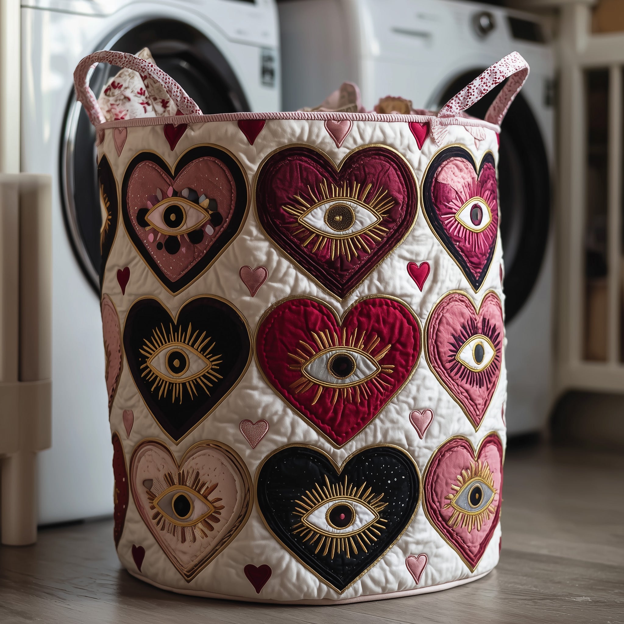 Sacred Evil Eyes Quilted Laundry Basket Christmas Ideas For Family