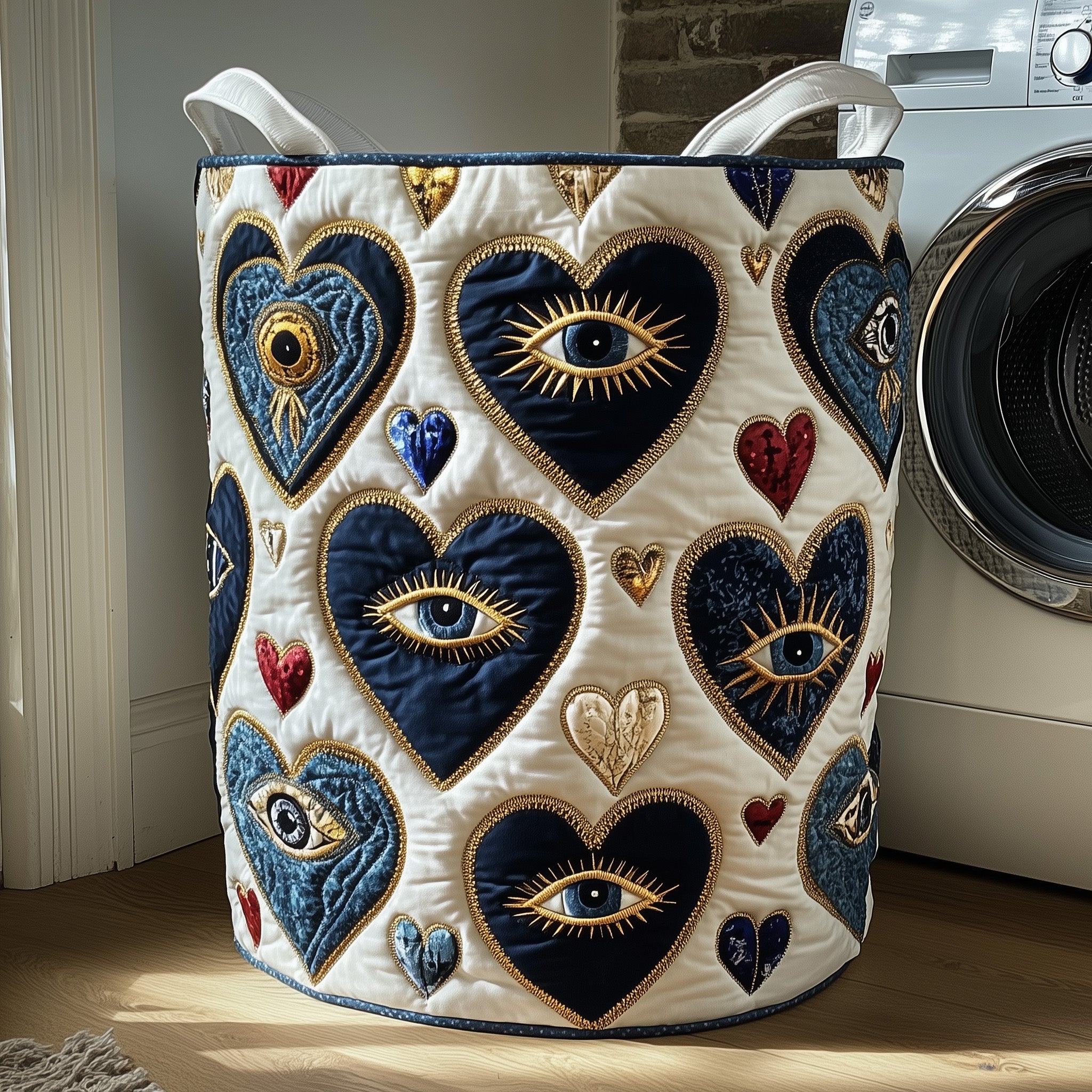 Sacred Evil Eyes Quilted Laundry Basket Family Xmas Present Ideas