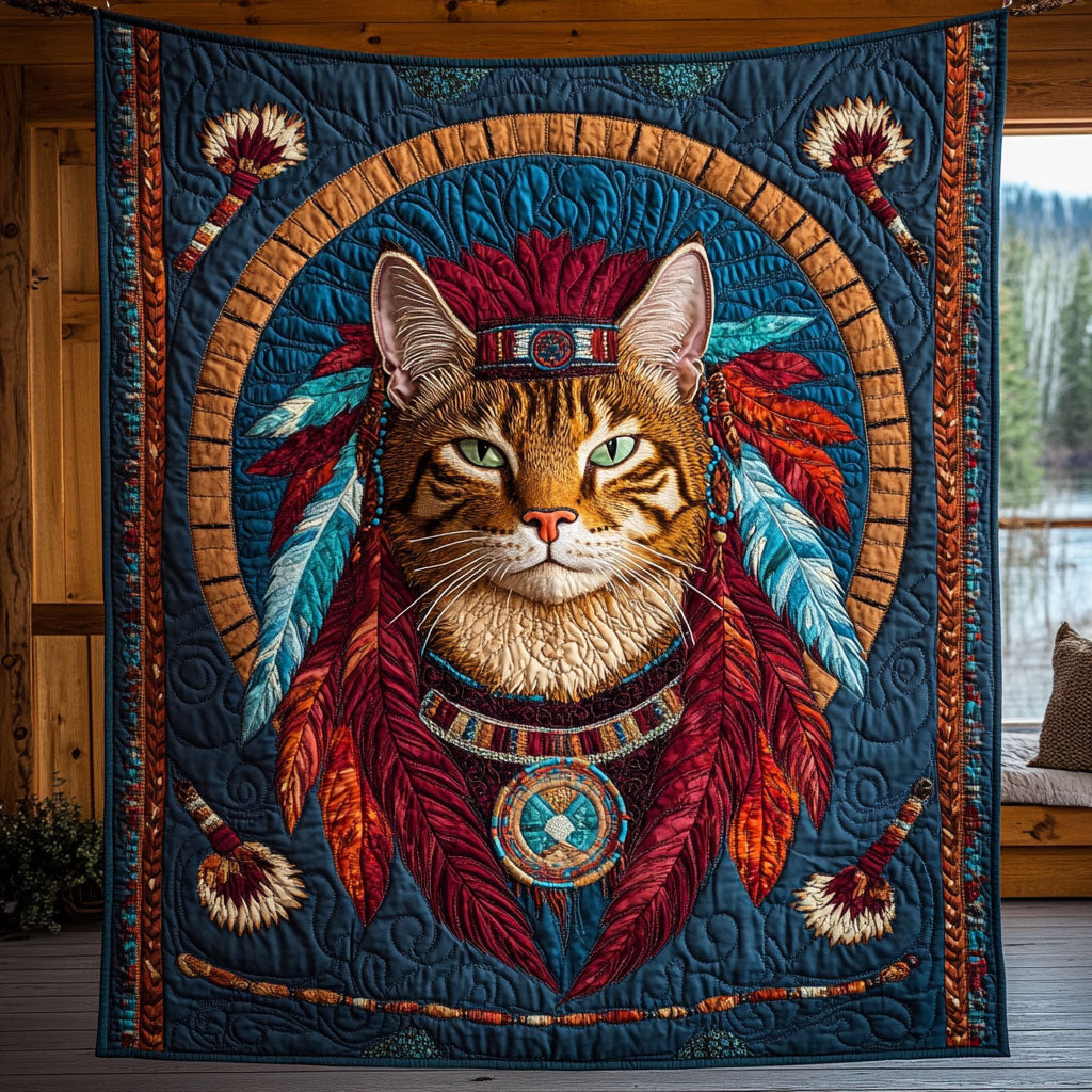 Sacred Feline Quilt Soft Quilt Blanket Gift to Warm Hearts