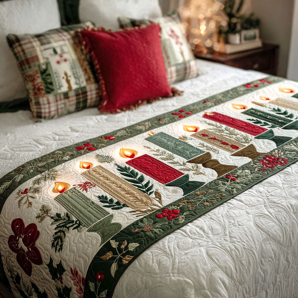 Sacred Flame Quilted Bed Runner Christmas Bedroom Ideas Cool Christmas Gifts
