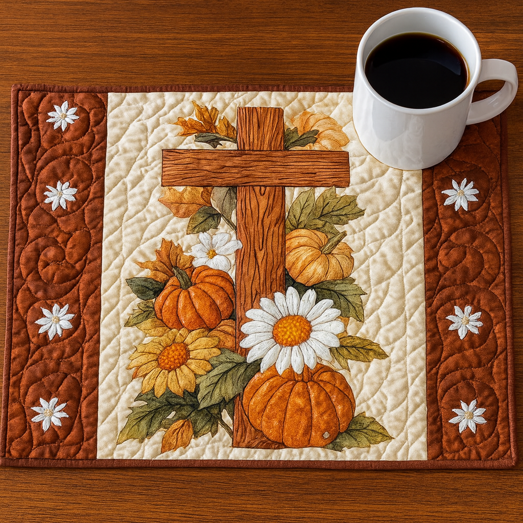 Sacred Gathering Quilted Placemat Christmas Decor Unique Gifts For Ocean Lovers