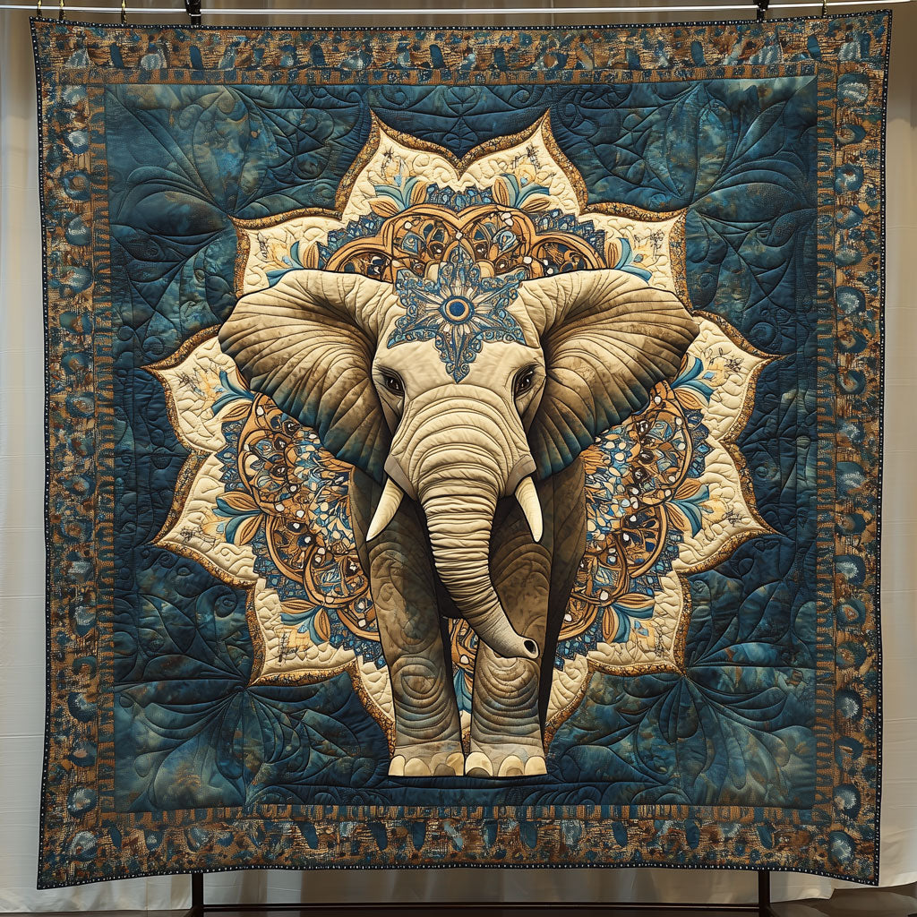 Sacred Golden Tusker Quilt Premium Quilt Blanket Gift for Family Gatherings