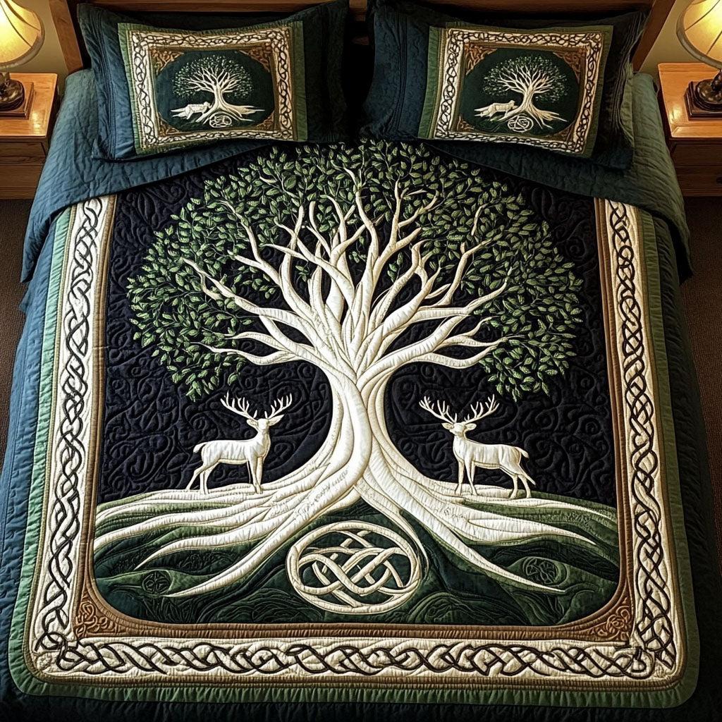 Sacred Grove Quilted Bedding Set Special Home Gift Idea for Comfortable Living