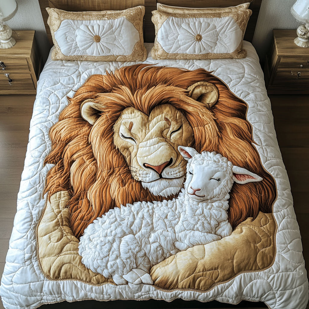 Sacred Harmony Quilted Bedding Set Bed Decor Gifts For Christian Girlfriend
