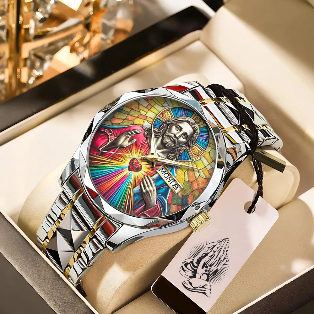 Sacred Heart Of Jesus Watch Christian Accessory Unique Christmas Gifts For Brother