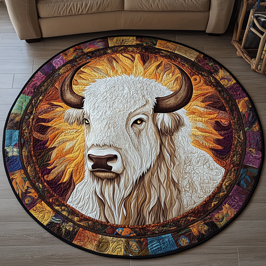 Sacred Herd Quilted Round Mat Home Front Door Design Gift For A Sister In Law For Christmas