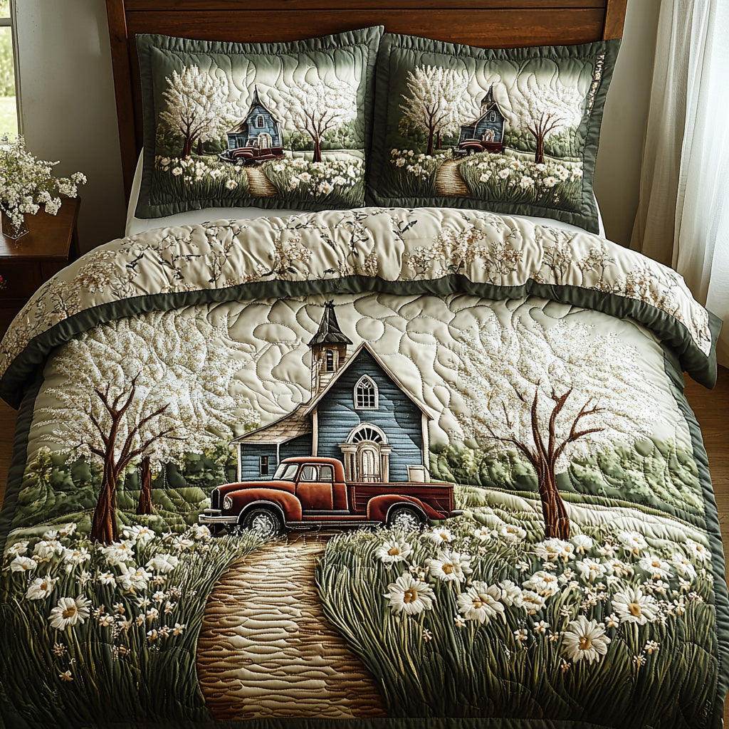 Sacred Meadow Quilted Bedding Set Best Bed Sheet Set Christian Gifts For Dad