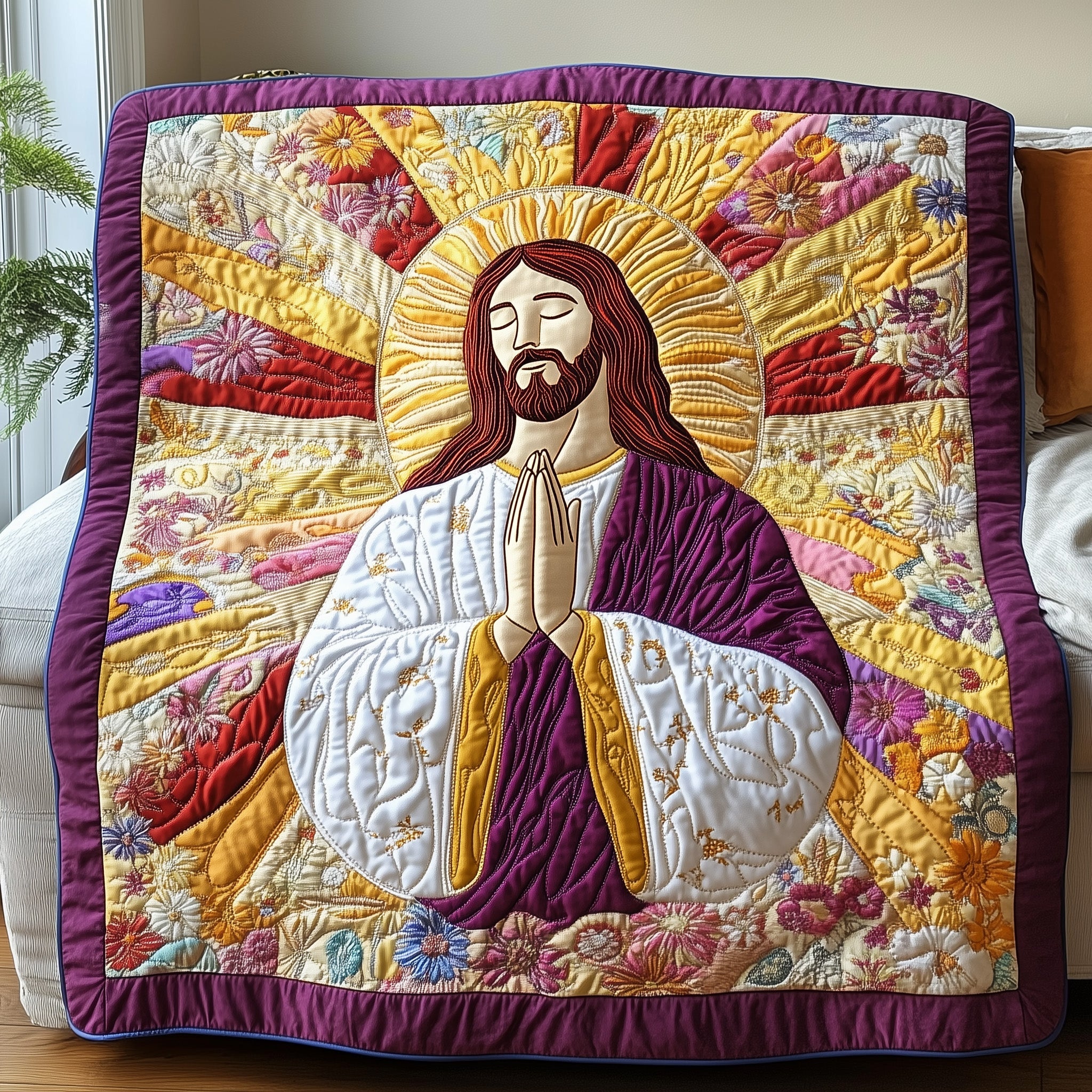 Sacred Moment Quilted Blanket Merchandise Throw BlanketChristian Holiday Gifts