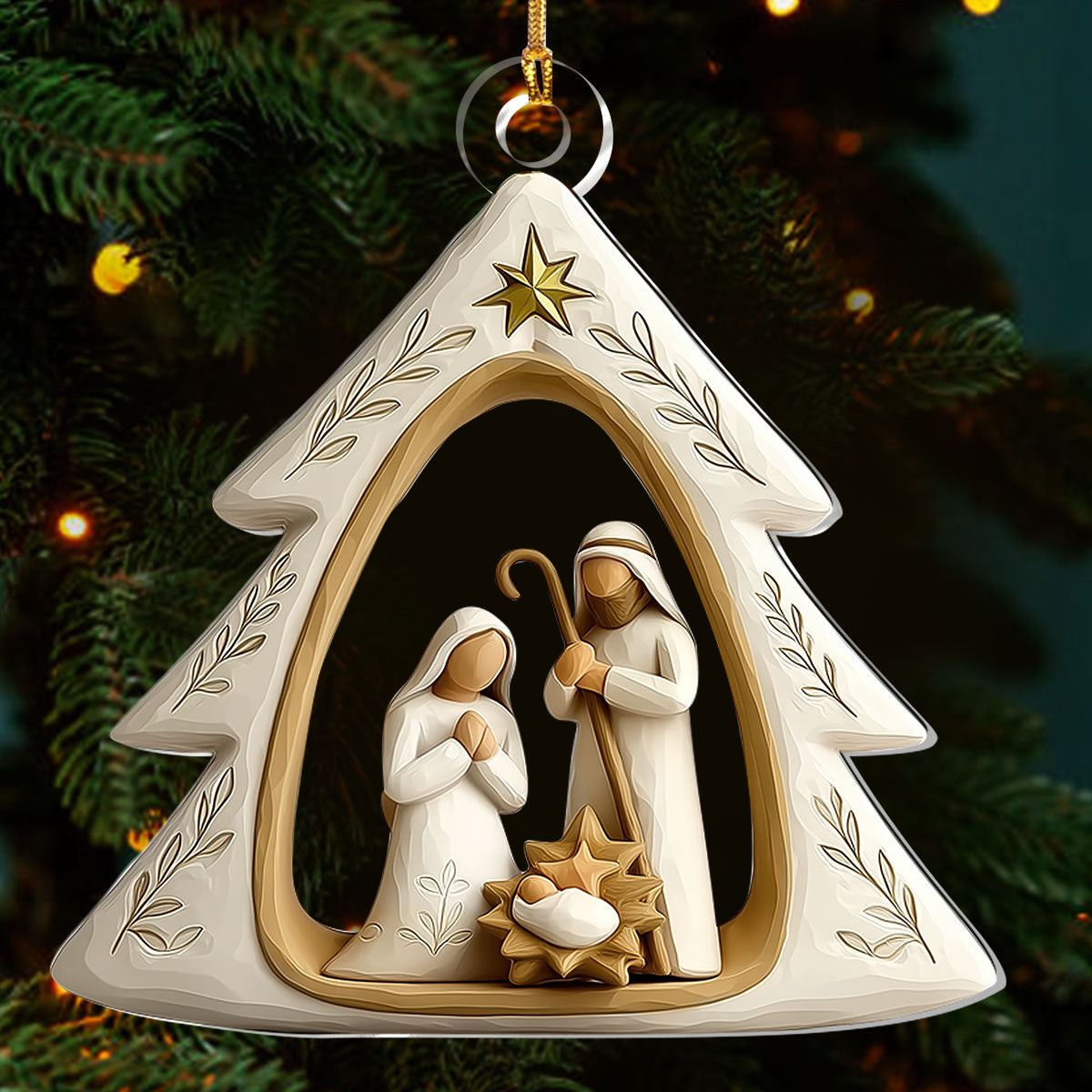 Sacred Night Nativity Christmas Ornament Christian Keepsake Xmas Gifts For Daughter
