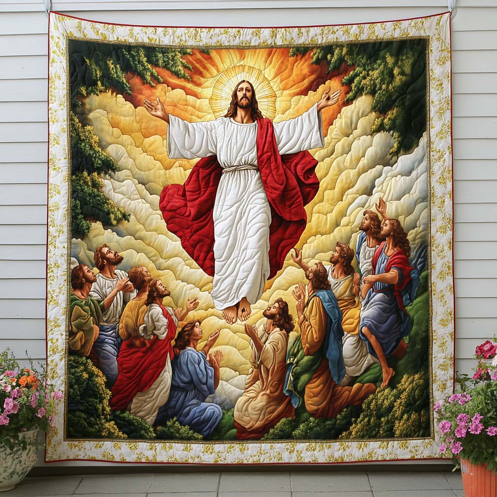 Sacred Path Quilted Blanket Christmas Bedroom Decor Religious Gift Ideas