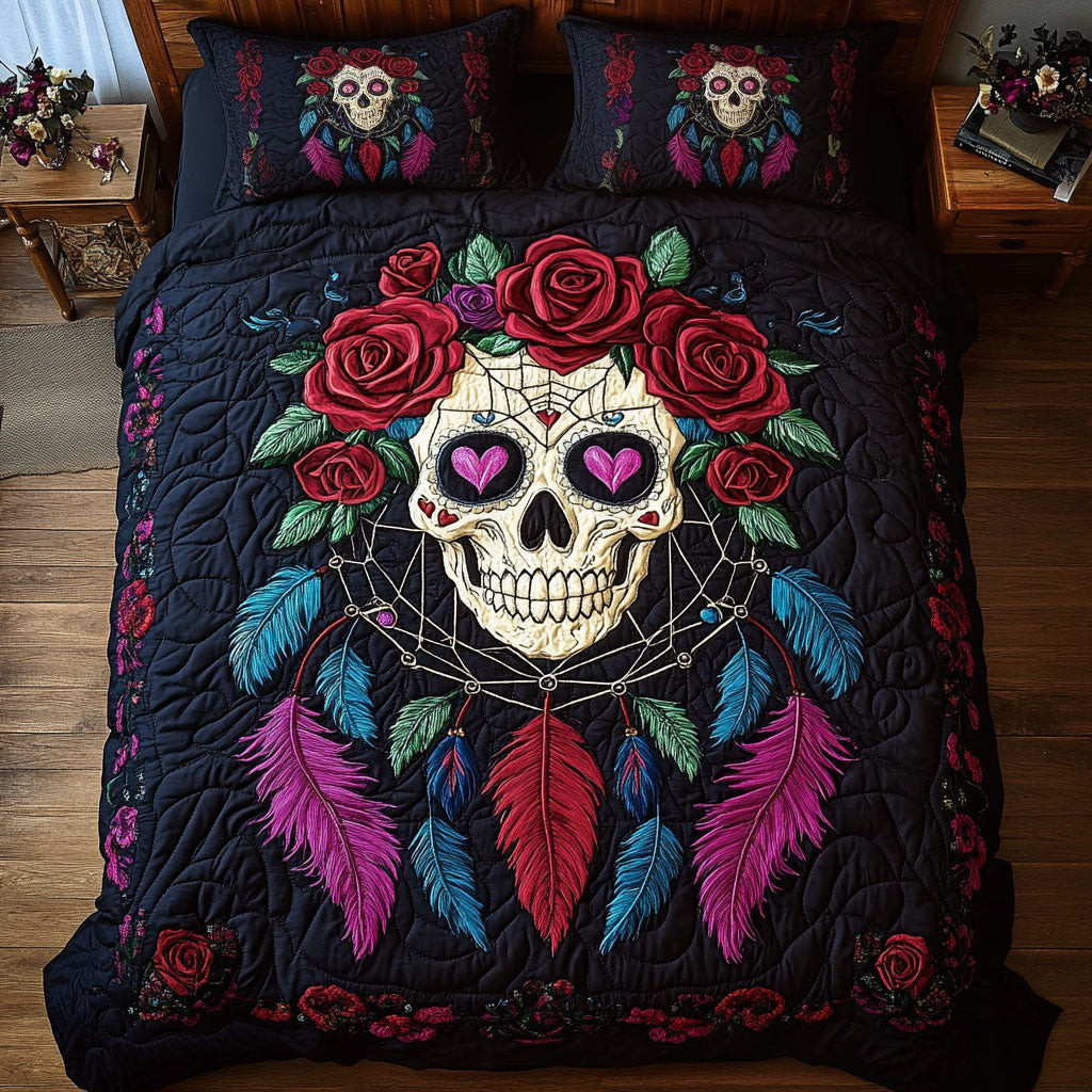 Sacred Skull Dreams Bedding Set Best Decoration Gift For Friends and Family on Halloween Day