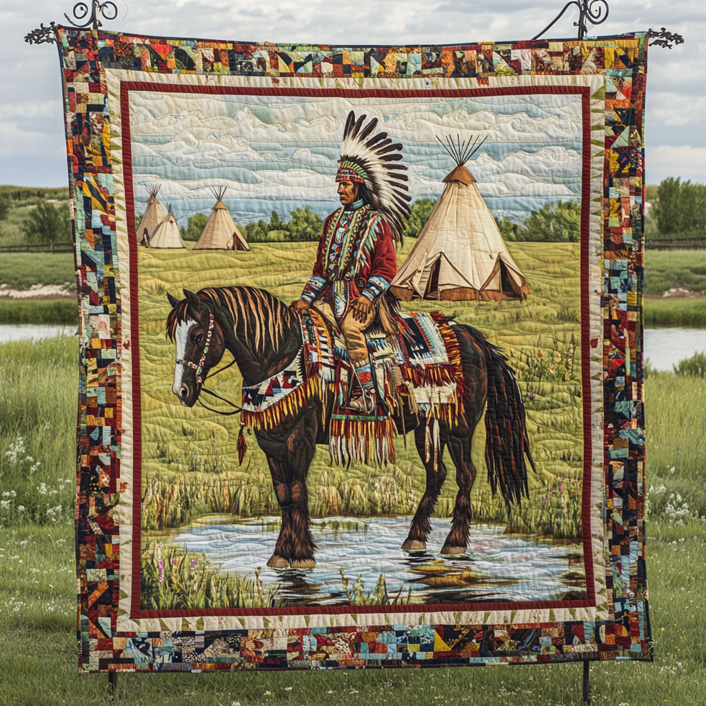 Sacred Spirits Quilted Blanket Equestrian Birthday Gifts