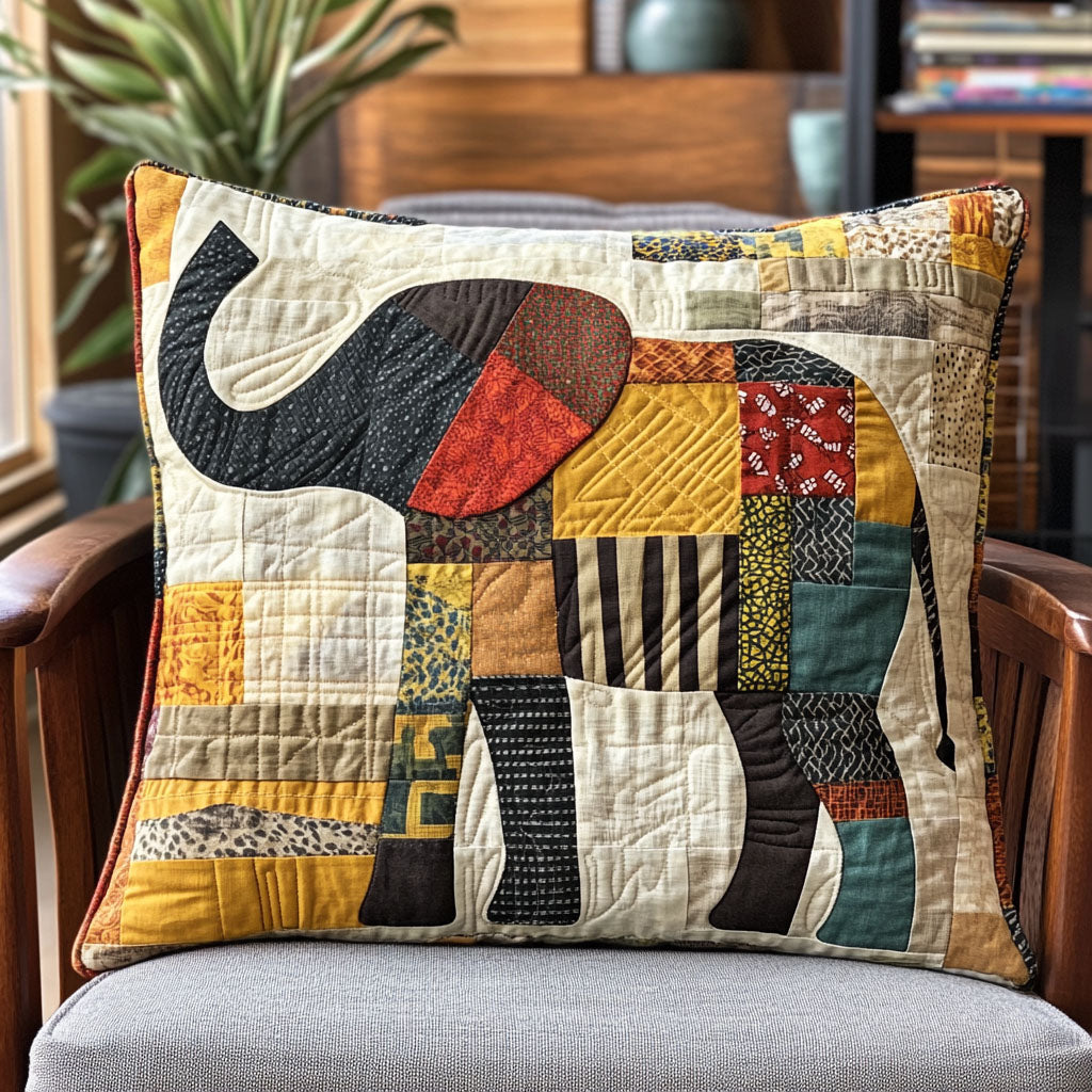Sacred Trunk Quilted Pillow Case Cute Pillow Covers Gift Items For Elephant Lovers