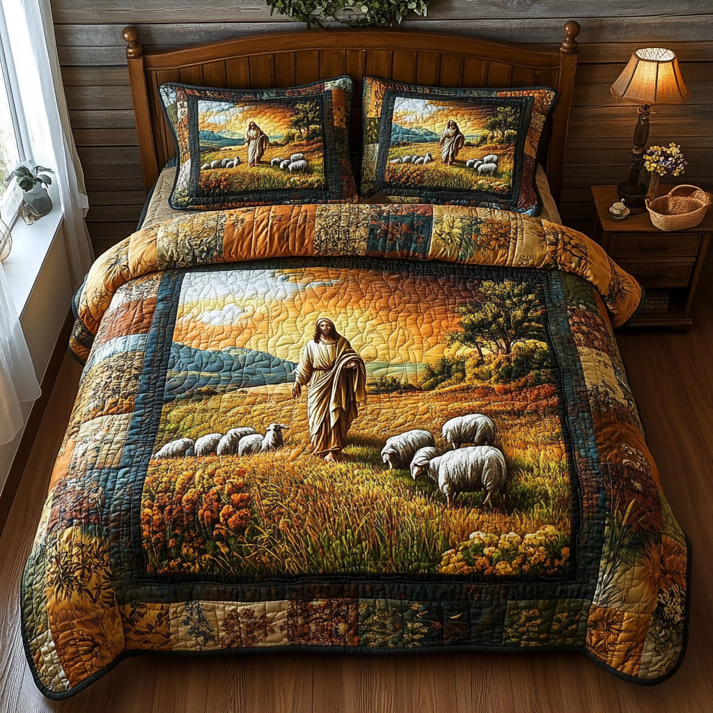Sacred Watch Quilted Bedding Set Best Comforter Sets Unique Religious Gifts