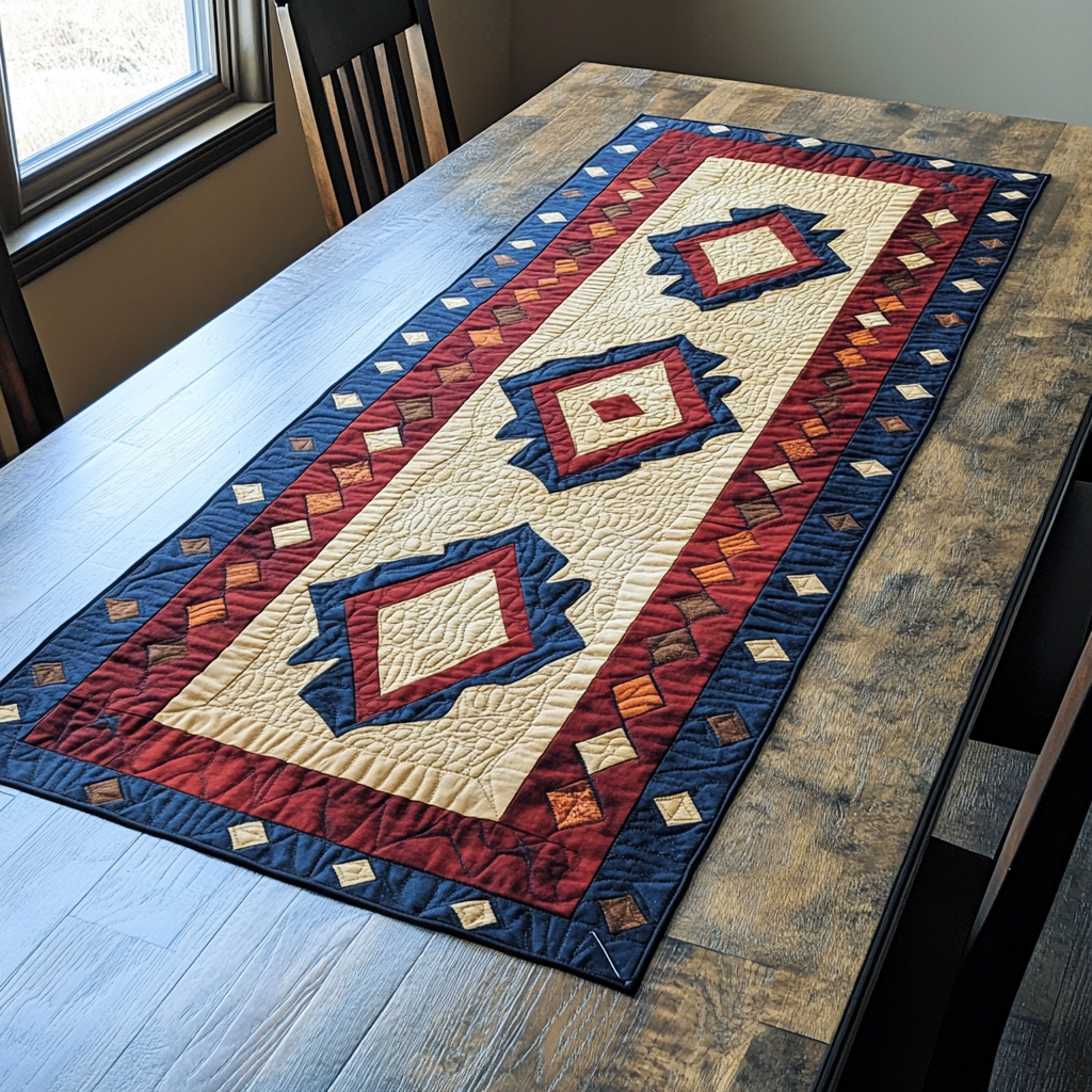 Sacred Weave Quilted Table Runner Dining Room Table Decor Ideas Family Presents