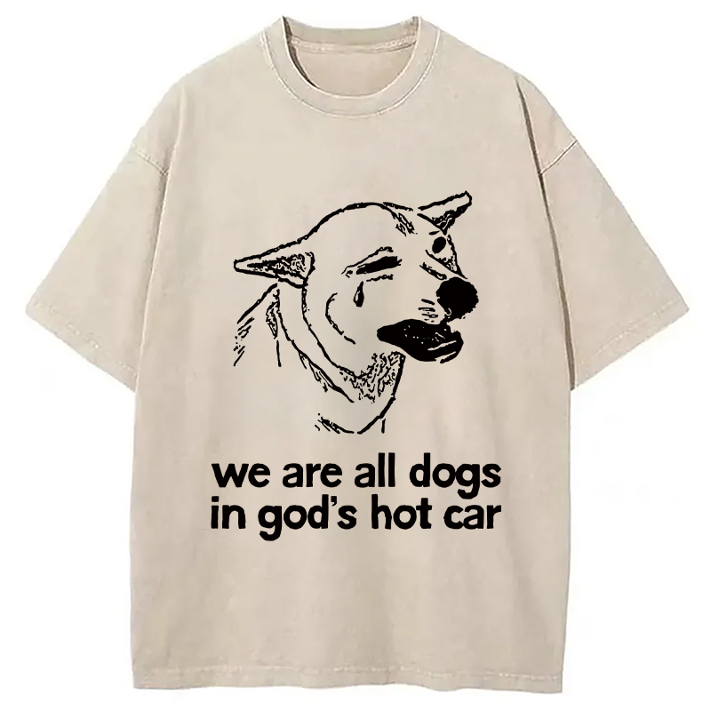 Sad Dog Funny Washed T-Shirt Funny Quote Unisex Shirt Gifts For Her