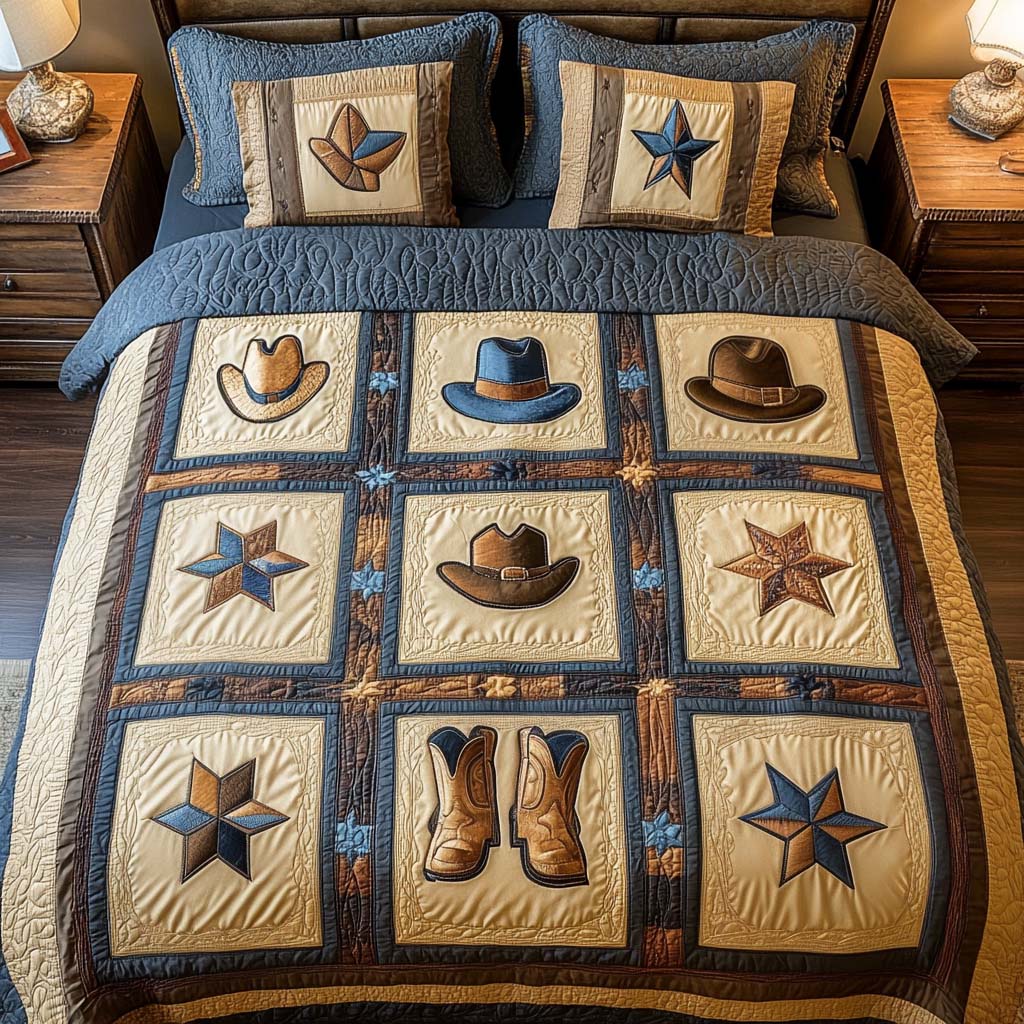 Saddle Up Quited Bedding Set Personalized Bedding Set Gift for Couples