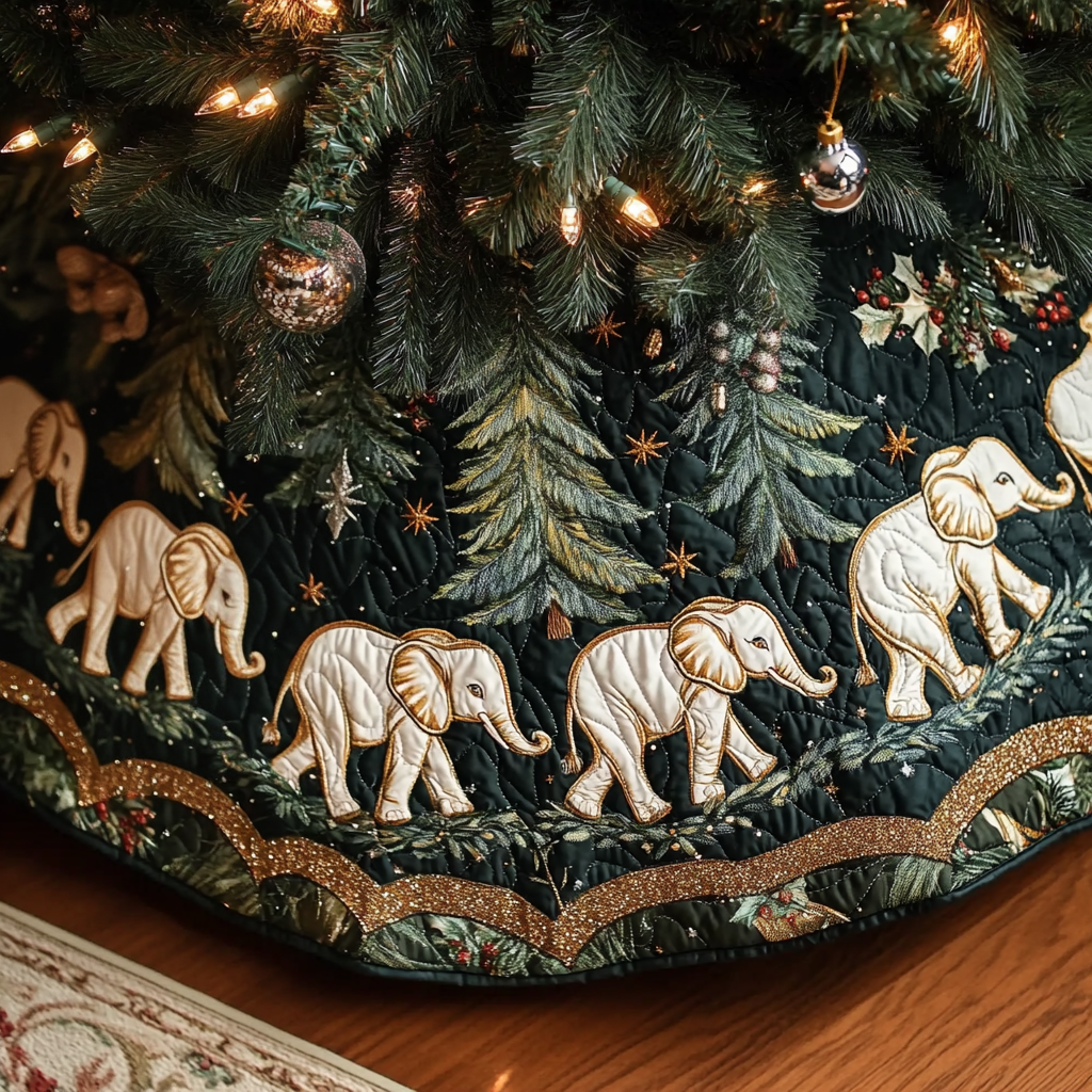 Safari Christmas Christmas Quilted Tree Skirt Thoughtful Christmas Tree Skirt Gift Idea
