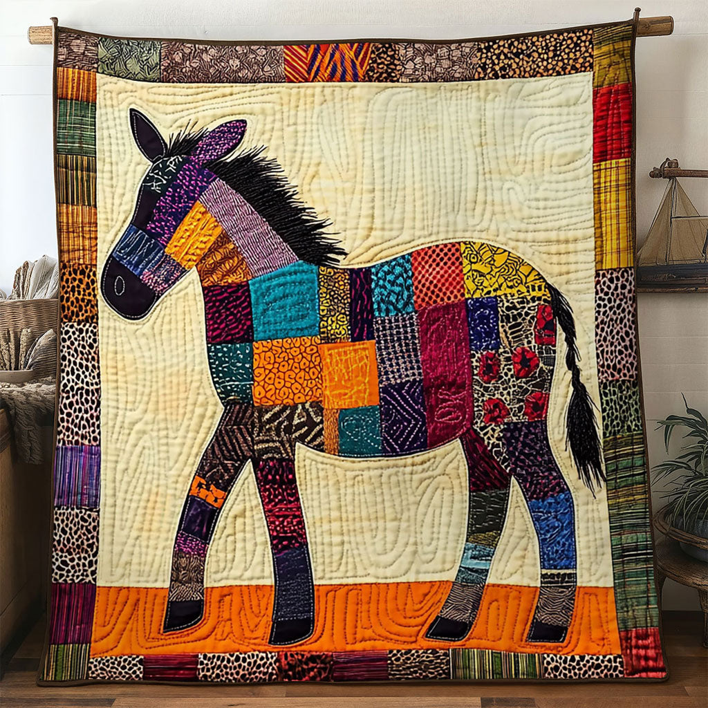 Safari Donkey Quilt Ultra-Soft Quilt Blanket for Hotel-Like Experience