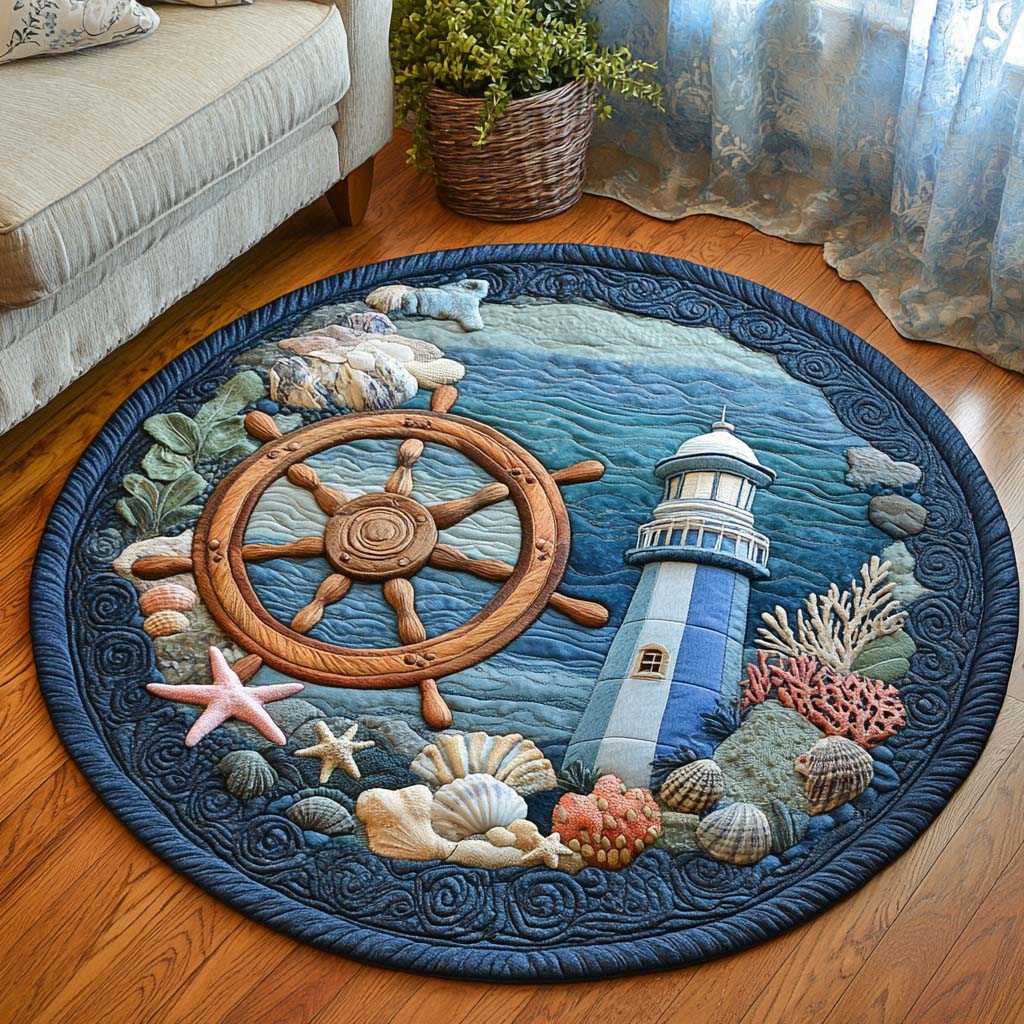 Safe Passage Quilted Round Mat Foyer Decor Ideas Mother'S Day Gifts For Beach Lovers