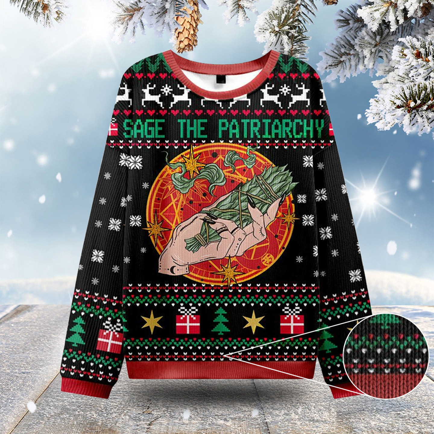 Sage The Patriarchy Ugly Christmas Sweatshirts Silly Christmas Jumpers gifts for husband