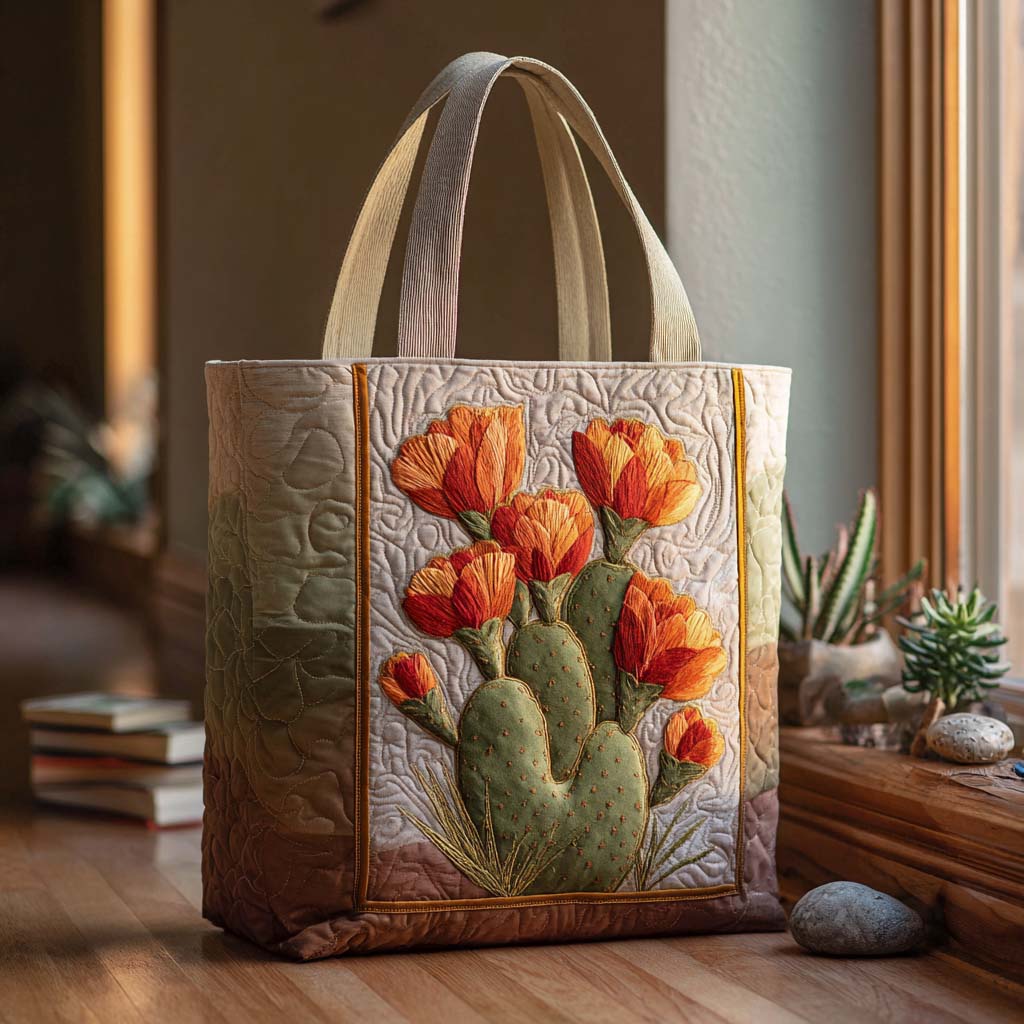 Saguaro Dust Quilted Tote Bag Best Gifts For Cat Owners