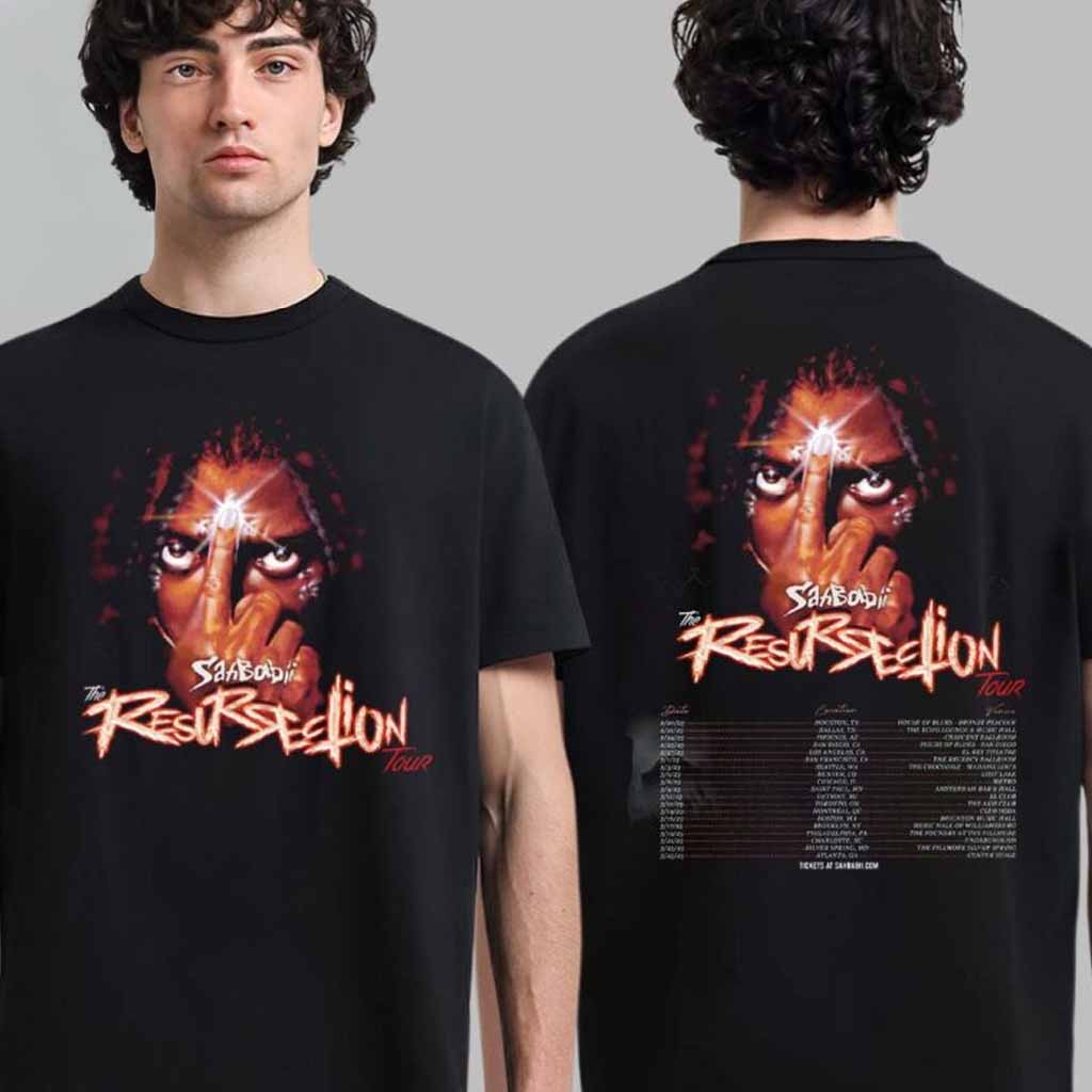SahBabii The Resurrection Tour 2025 Schedule Tour Dates T-Shirt SahBabii Merch Gift Ideas Fans SahBabii The Resurrection Tour 2025 Schedule Tour Dates T-Shirt SahBabii Merch Gift Ideas Fans