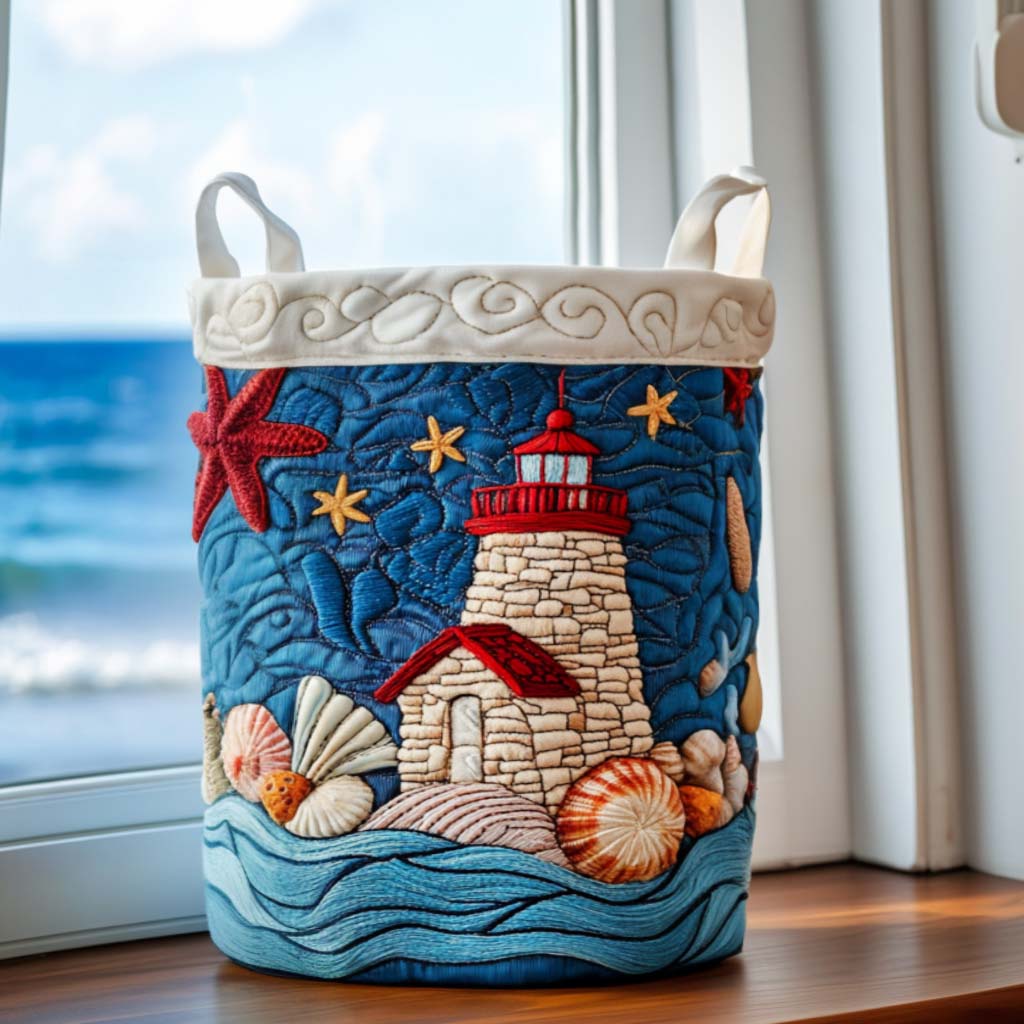 Sailing Light Spirit Quilted Laundry Basket Winter Merch Essentials