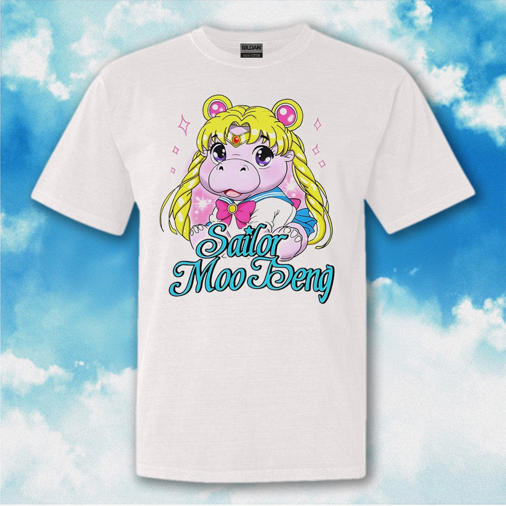 Sailor Moo Deng T-Shirt Funny Design Moo Deng Hippo Shirt Gifts For Fans