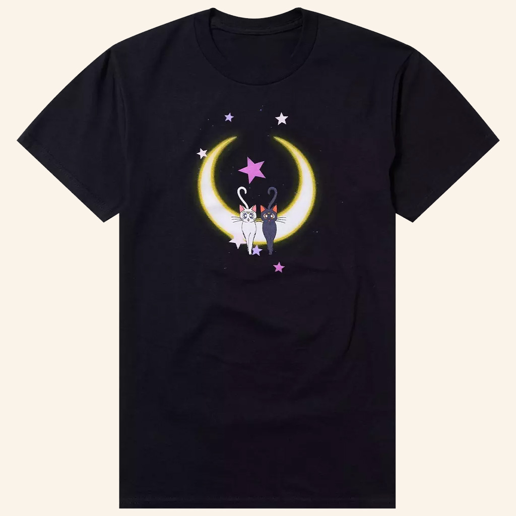 Sailor Moon Merch Luna And Artemis Celestial T-Shirt Great Gifts For Wife