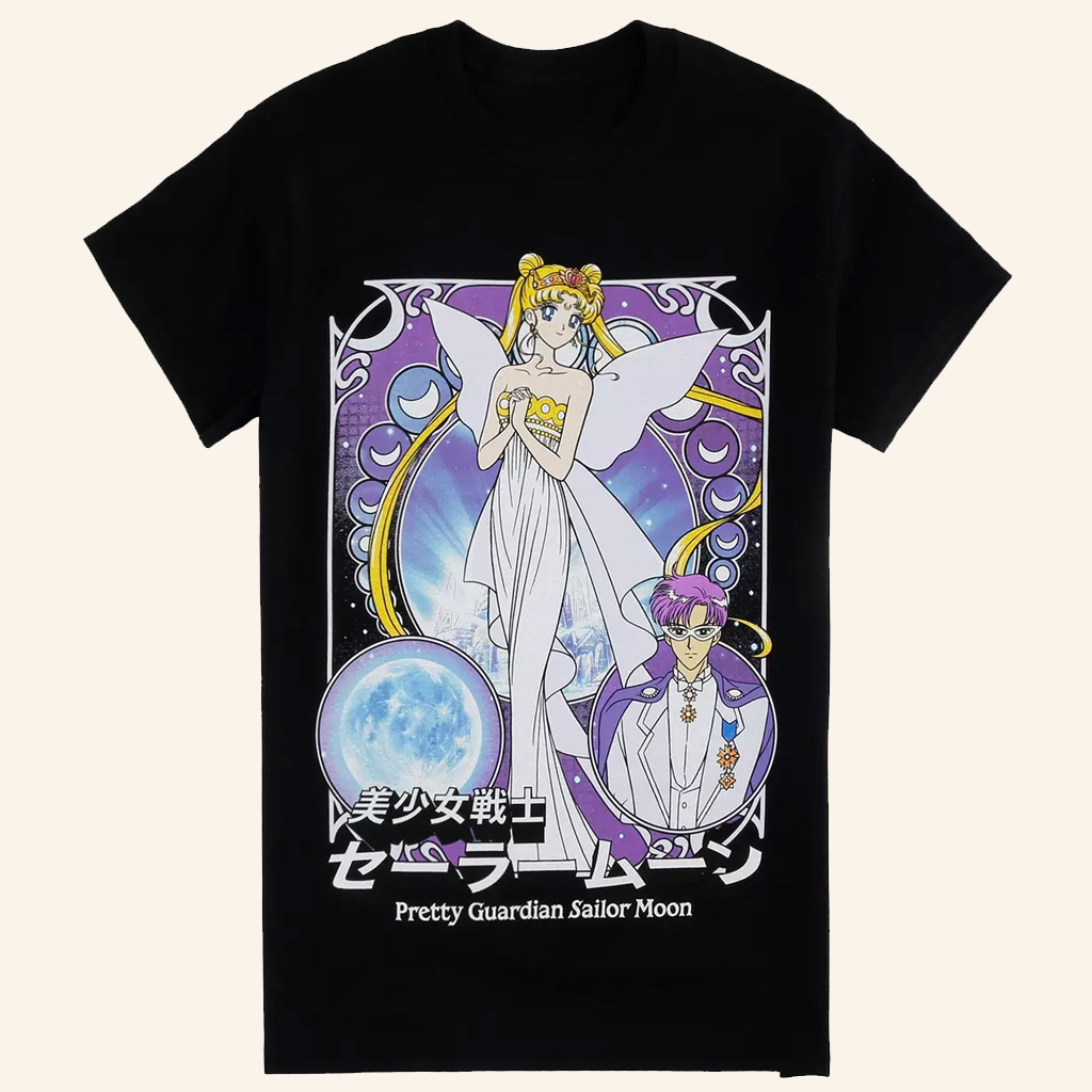 Sailor Moon Merch Neo Queen Serenity And King Endymion T-Shirt Gift Ideas For Anime Lovers