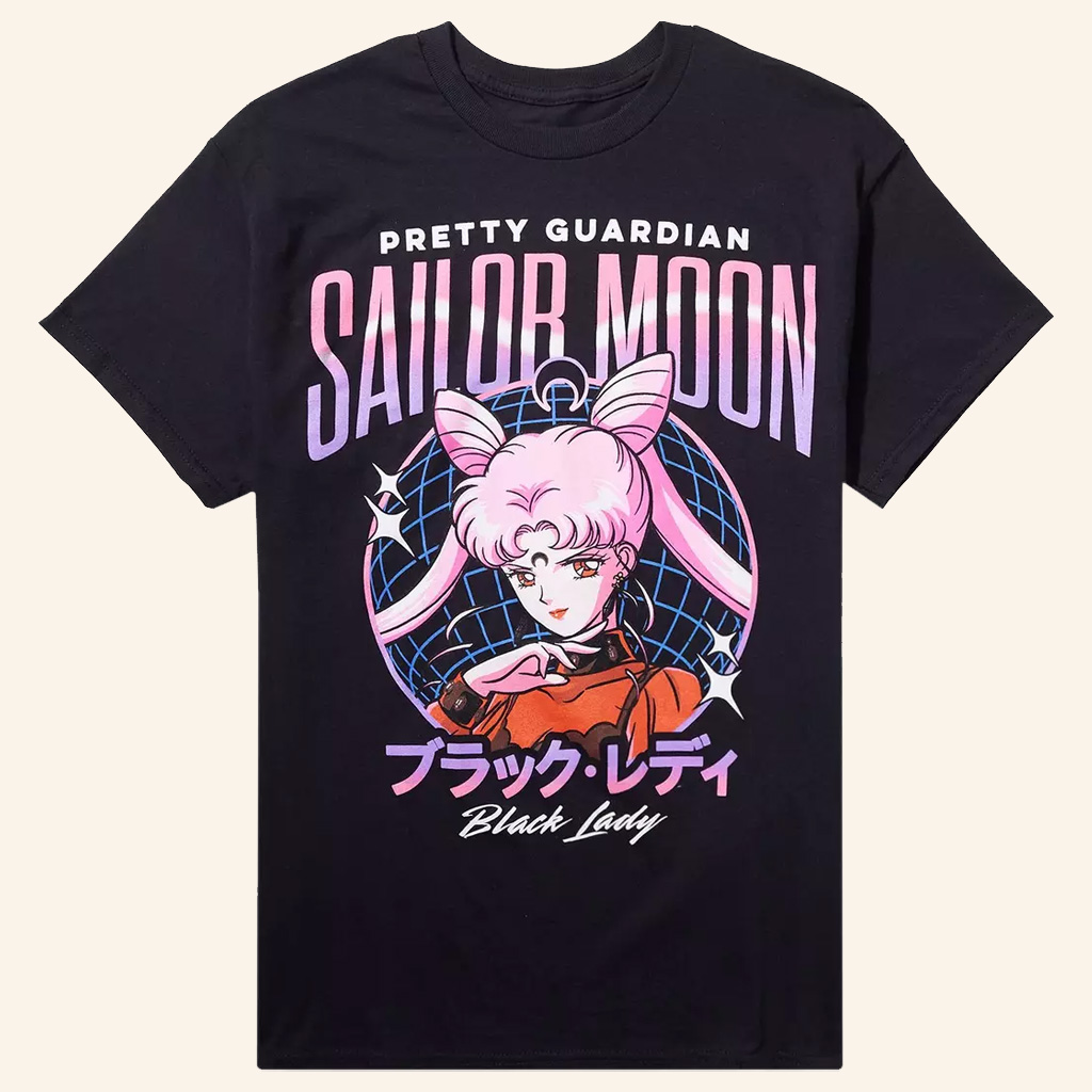 Sailor Moon Merch Pretty Guardian Sailor Moon Black Lady T-Shirt Gifts For Sisters