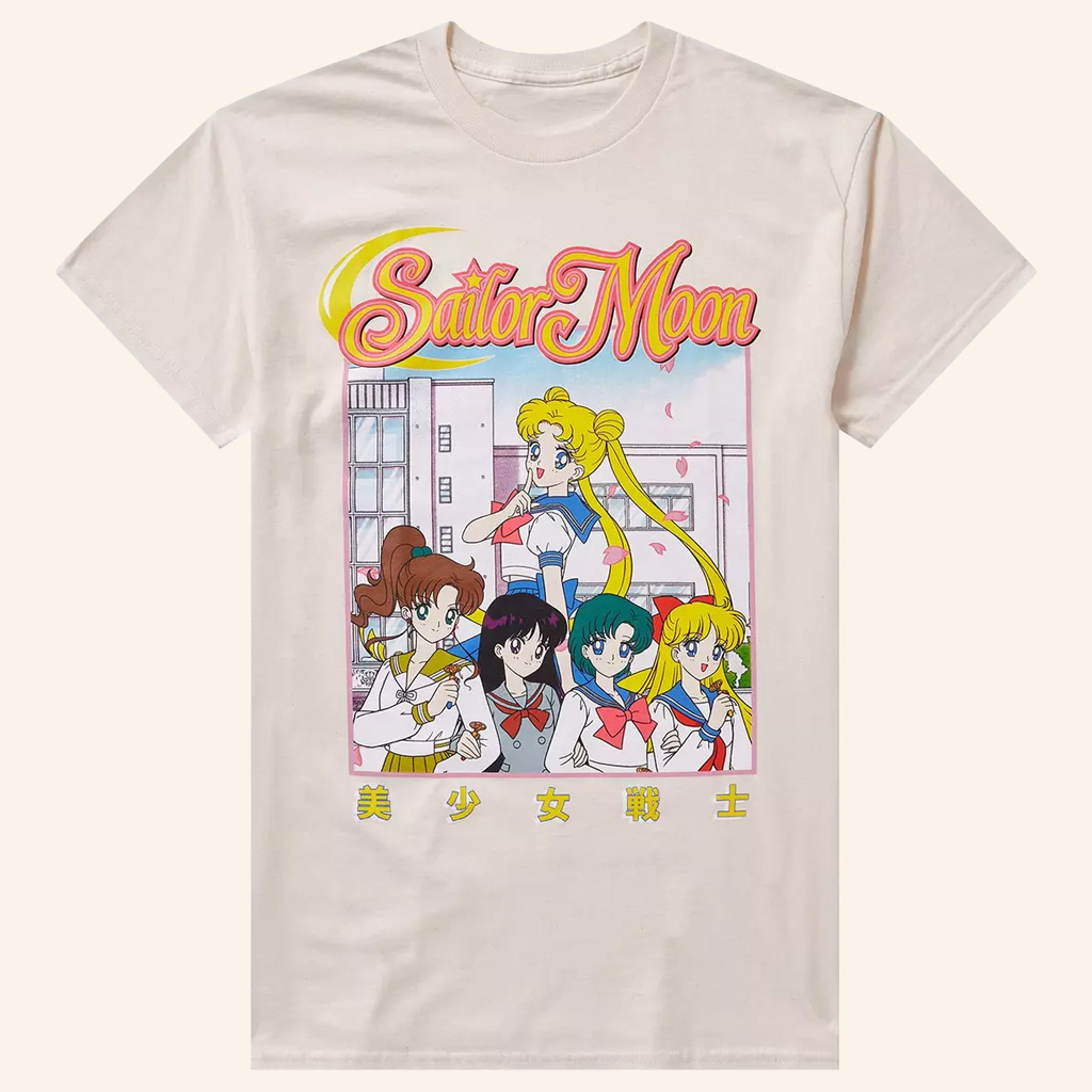 Sailor Moon Merch Pretty Guardian Sailor Moon Cherry Blossom T-Shirt Gifts For Anime Fans