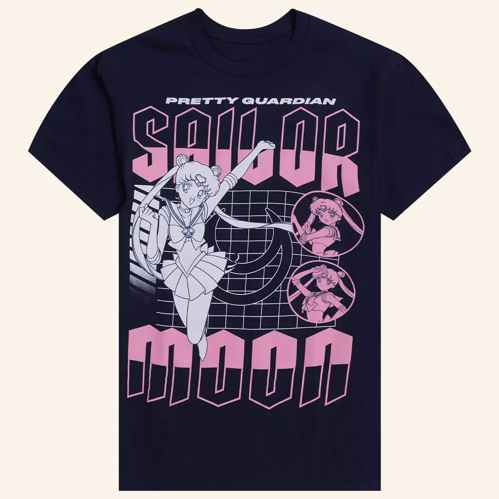 Sailor Moon Merch Pretty Guardian Sailor Moon Grid Profile T-Shirt Presents For Anime Lovers