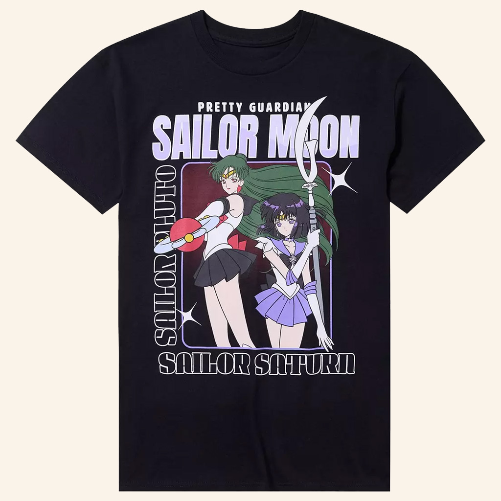 Sailor Moon Merch Pretty Guardian Sailor Moon Saturn And Pluto Duo T-Shirt Gifts For Her