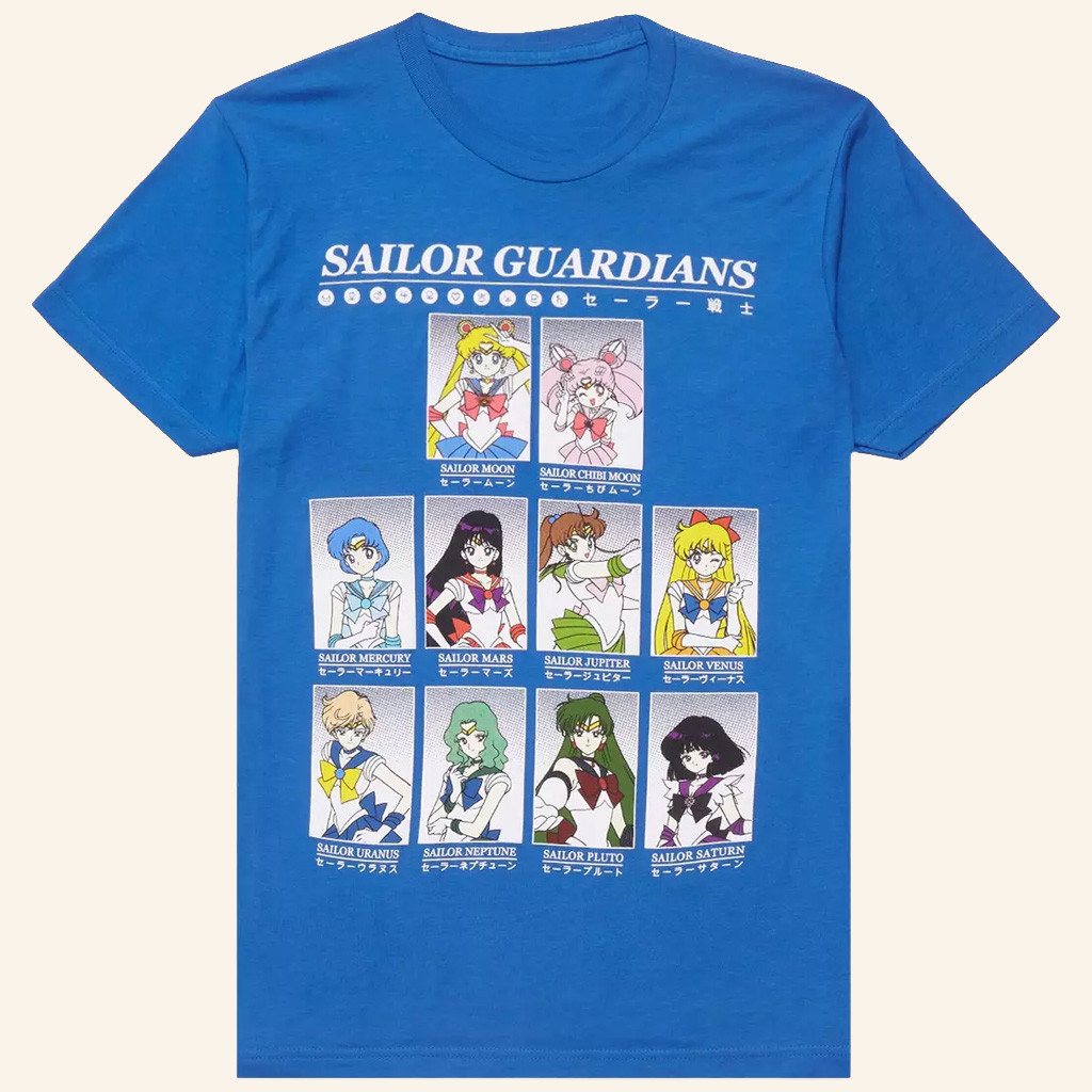 Sailor Moon Merch Sailor Guardians Yearbook Photos T-Shirt Best Gifts For Anime Lovers