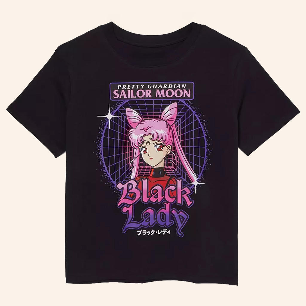 Sailor Moon Merch Sailor Moon Black Lady Grid Portrait T-Shirt Gifts For Girlfriend