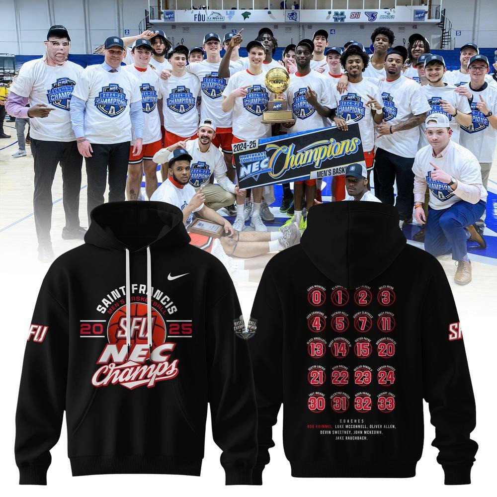 Saint Francis Red Flash NEC Champions 2025 Limited Edition Hoodie Fans Gifts