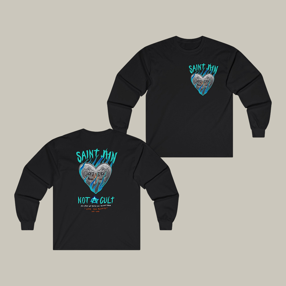 Saint Jhn Chromedd Hearts Icwbdy Long Sleeve Shirt Saint Jhn Apparel Music Fan Gift