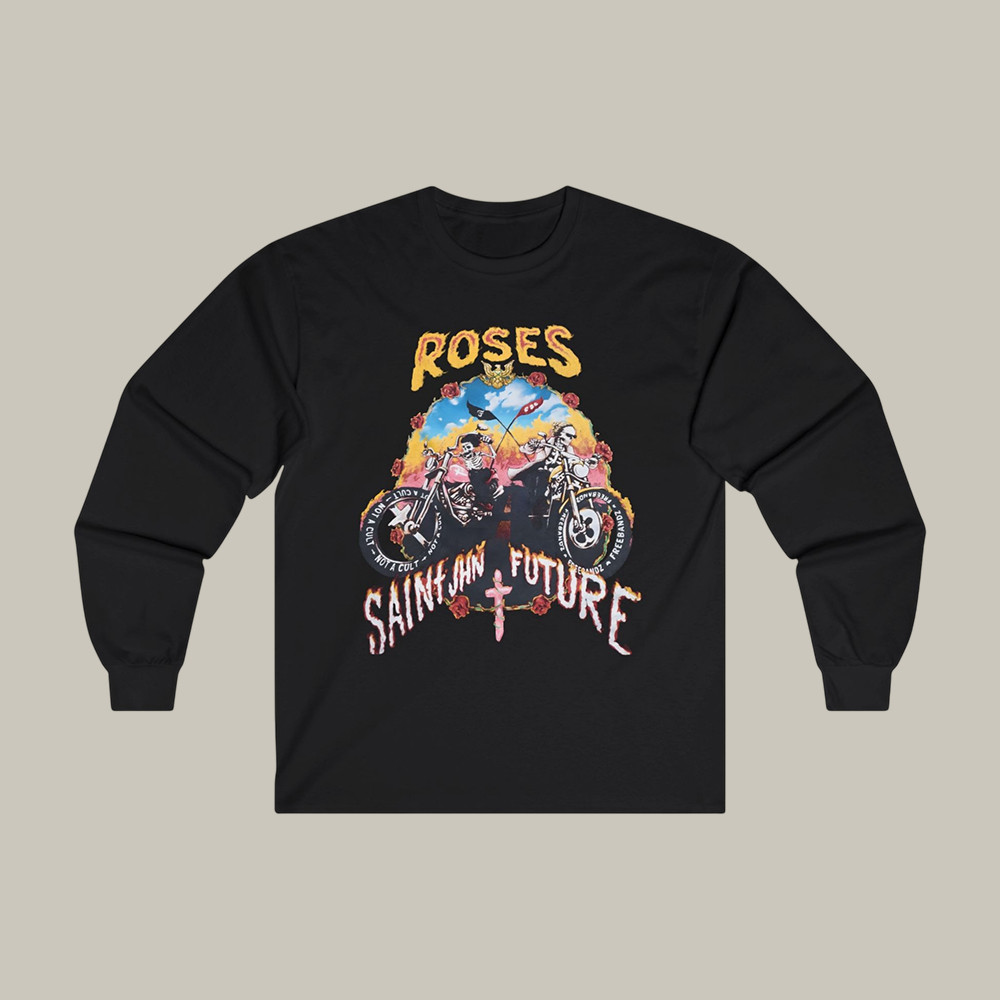 Saint Jhn Not A Cult X Freebandz Roses Long Sleeve Shirt Saint Jhn Clothing Fan Gift