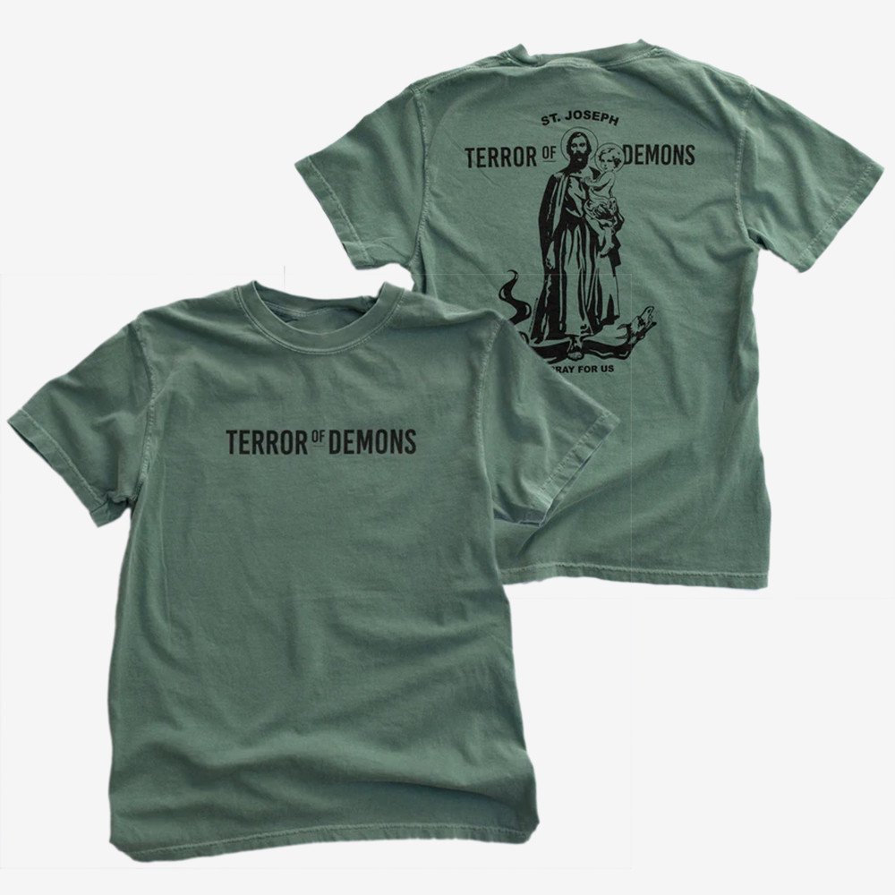 Saint Joseph Terror Of Demons T-Shirt Faith Based Apparel Christian Thank You Gifts