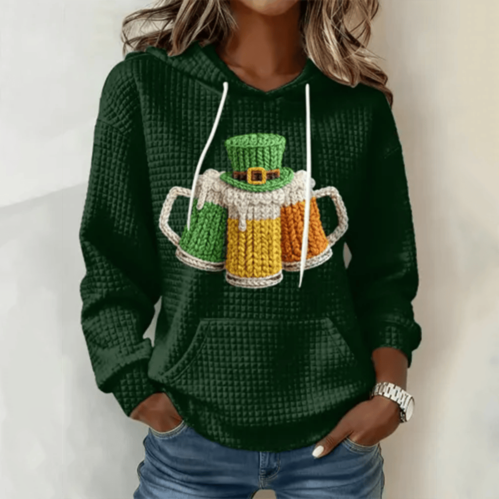 Saint Patrick's Day Beer Hoodie St Patrick's Day Hooded Sweatshirt Funny Gift For Her