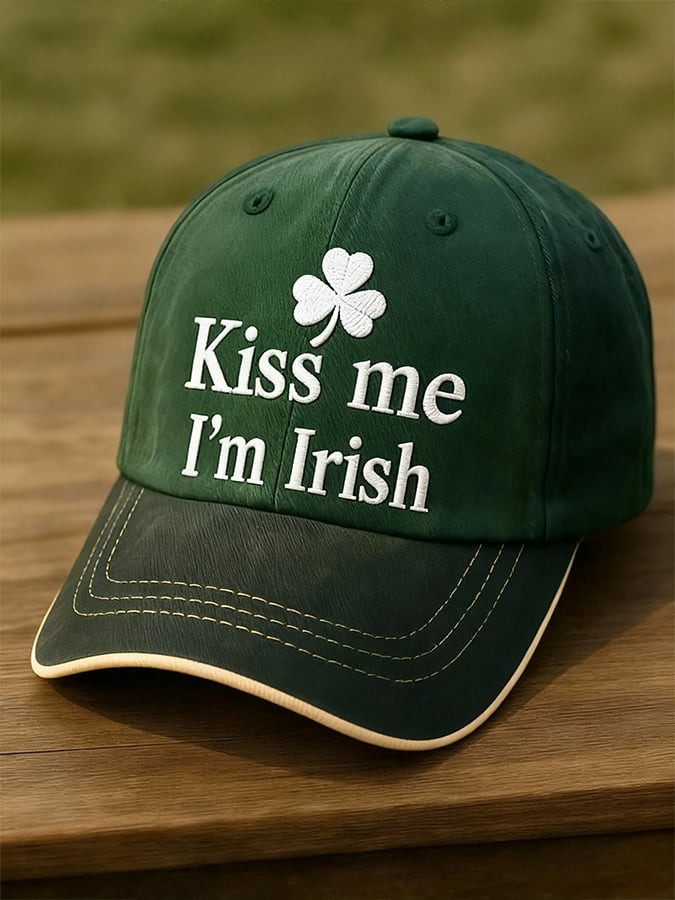 Saint Patrick's Day Kiss Me I'm Irish Hat Embroidered Ireland Holiday Hat St Pattys Day Gifts