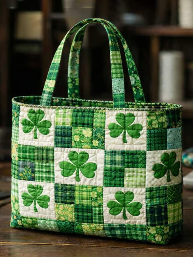 Saint Patrick's Day Quilted Handbag St Patrick'S Gift Ideas Presents For Wife