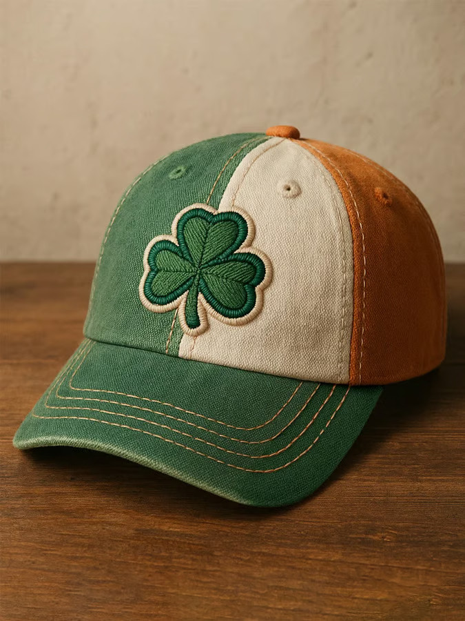 Saint Patrick's Day Shamrock Ireland Flag Hat Embroidered Cap St Patrick's Day Gift Ideas